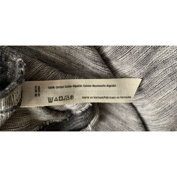 Free People Beach In A Hurry Hoodie Gray hooded BOHO SHIRT TOP sz O/S - Picture 7 of 9